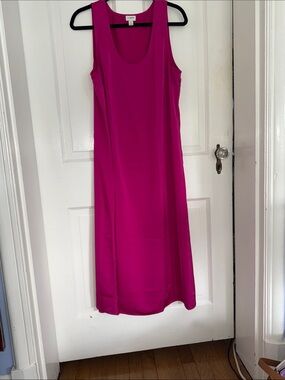 J Crew Sleeveless Magenta Maxi Dress/ Slip Dress
